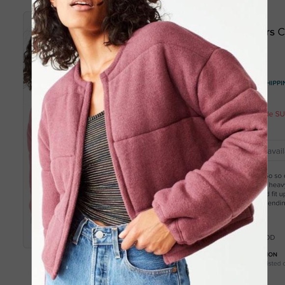 |UO| Cropped Puffer Jacket - Picture 1 of 2